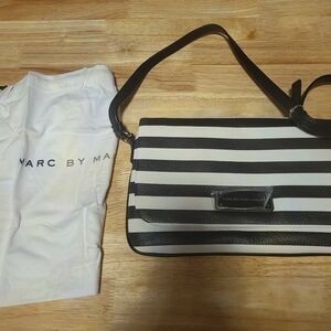 Marc Jacobs black and white striped crossbody bag Brand New!!!!